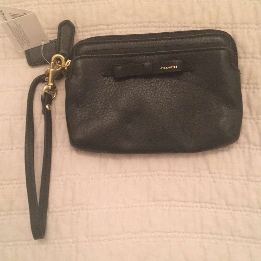 Black coach wallet/wristlet